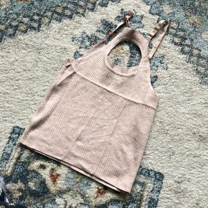 AE pinky nude cut out tank top